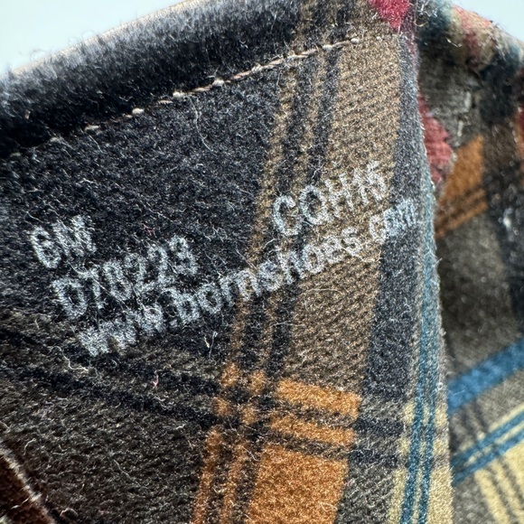 Born Nevica Two Tone Leather Western Block Heel Boots Espresso Antilope Size 6 - Picture 9 of 11